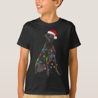 Great Dane Christmas Lights Xmas Dog Lover Santa H