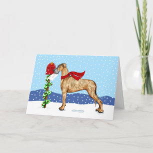 Great Dane Christmas Mail Brindle UC Holiday Card