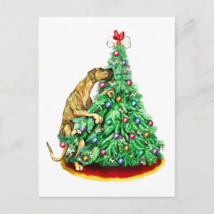 Great Dane Christmas Reach Goals Brindle UC Holiday Postcard