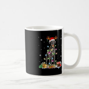 Great Dane Christmas Santa Hat Fairy Lights Pajama Coffee Mug