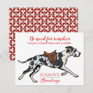 Great Dane Christmas Season Greetings Funny Holiday Card
