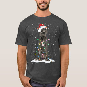 Great Dane Christmas Tree Light Pajama Dog Lover X T-Shirt