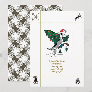 Great Dane Christmas True Facts about duty Holiday Card