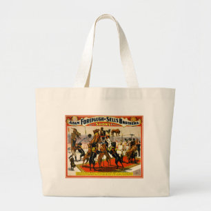 Great Dane Circus Show Large Tote Bag