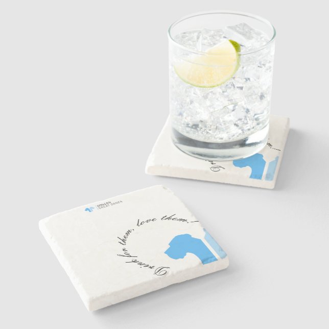 Great Dane Collections Bluemin Stone Coaster (Side)