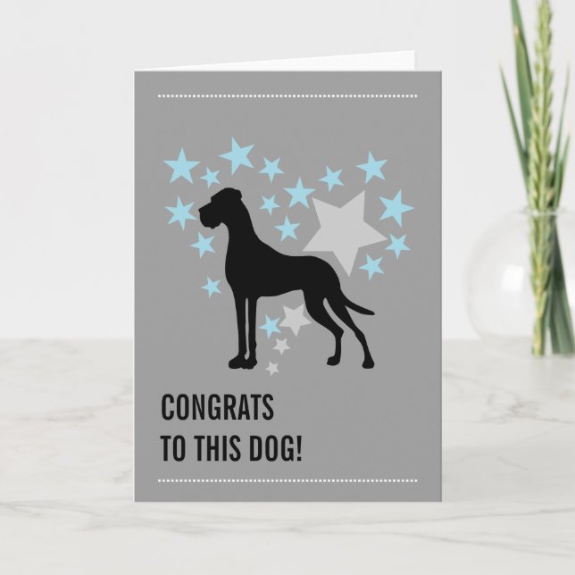 Great Dane Congrats Card (Front)