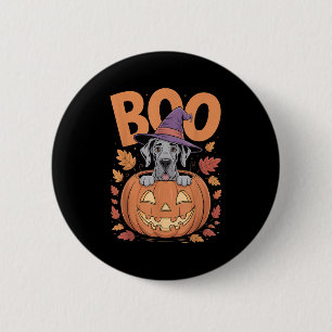 Great Dane Costume On Pumpkin Halloween Great Dane 2 Inch Round Button