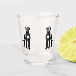 Great Dane Couple Shot Glass