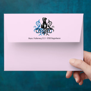 Great Dane Crest Black Blue Mail Envelope