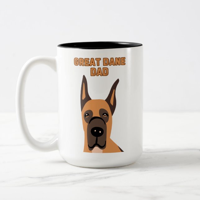 Great Dane DadT-Shirt Two-Tone Coffee Mug (Left)