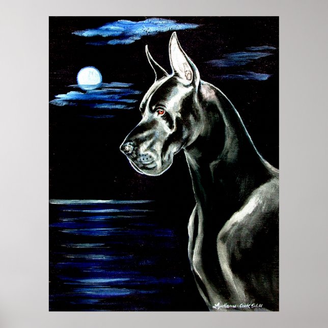 Great Dane - Dark Moon Print (Front)