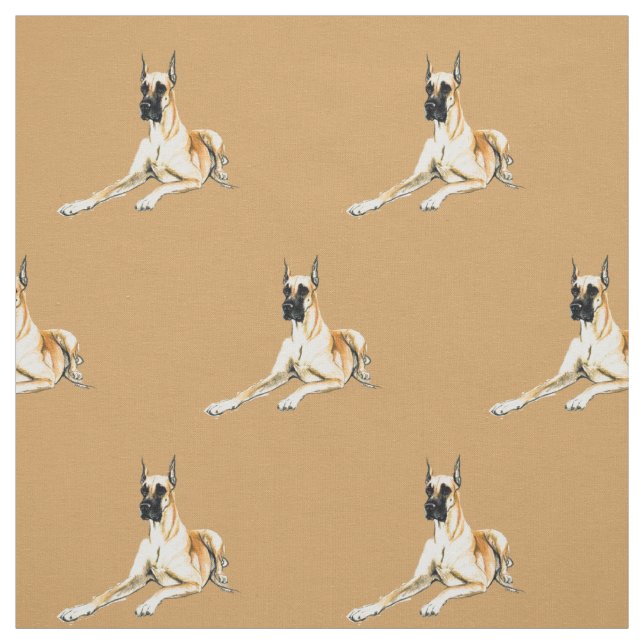 Great Dane Dog Art Fabric (Swatch)