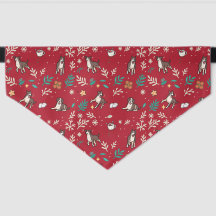 Great Dane Dog Bandana Christmas Floral Kawaii