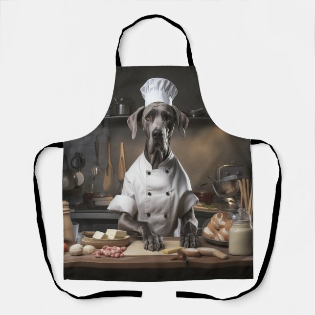 Great Dane Dog Chef Apron (Front)