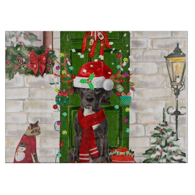 Great Dane Dog Christmas   Cutting Board (Front)