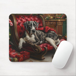 Great Dane Dog Christmas Festive Mouse Pad