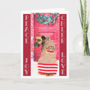 Great Dane Dog Christmas Greeting Card