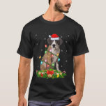 Great Dane Dog Christmas Lights Funny Santa Hat Xm T-Shirt<br><div class="desc">Great Dane Dog Christmas Lights Funny Santa Hat Xmas</div>