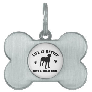 Great Dane dog design Pet Name Tag