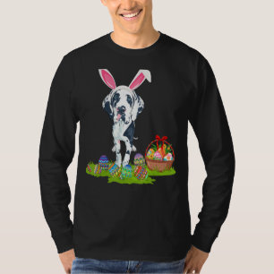 Great Dane Dog Easter Egg Hunting Bunny Great Dane T-Shirt