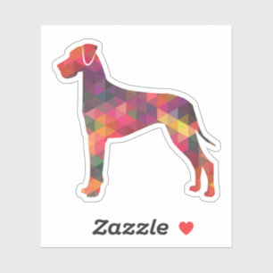 Great Dane Dog Geometric Pattern Silhouette Multi