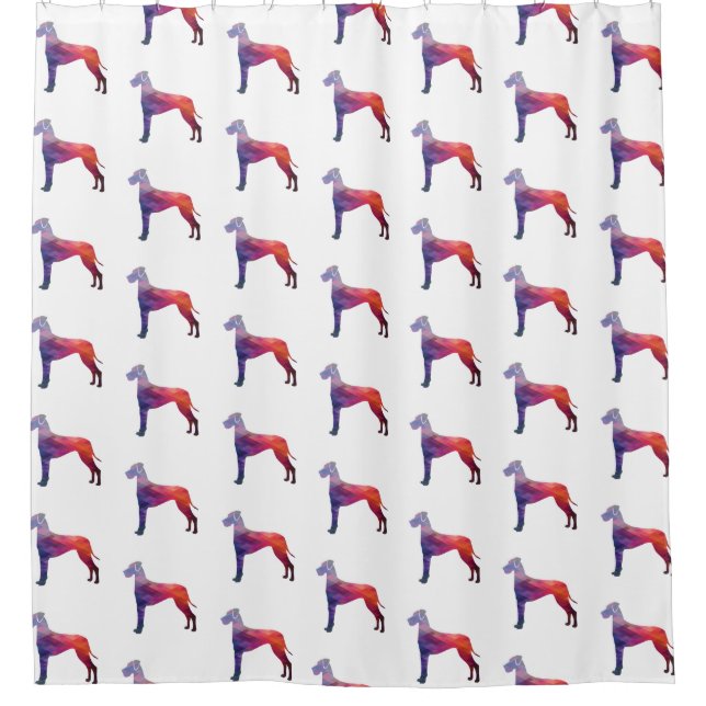 Great Dane Dog Geometric Silhouette Purple (Front)