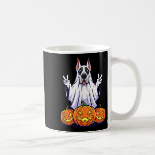 Great Dane Dog Ghost Pumpkin Boo Halloween Kids Me Coffee Mug