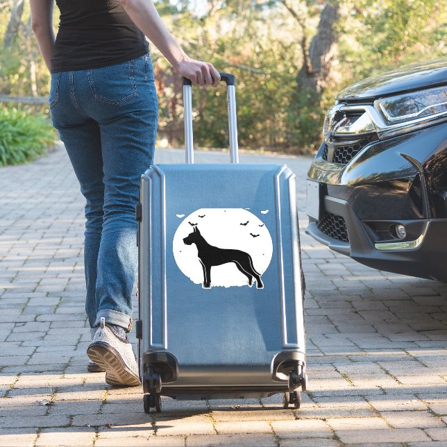 Great Dane Dog � Halloween Moon Silhouette Classic (Suitcase Insitu)