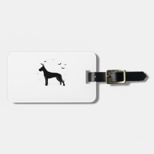 Great Dane Dog � Halloween Moon Silhouette Classic Luggage Tag