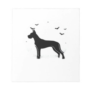 Great Dane Dog Halloween Moon Silhouette Classic Notepad