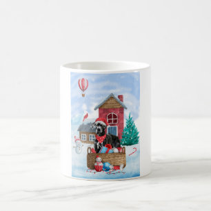 Great Dane Dog In snow Christmas Dog House Coffee Mug