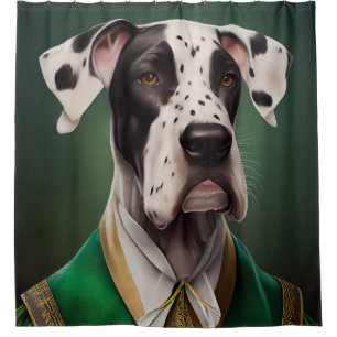 Great Dane Dog in St. Patrick's Day Dress