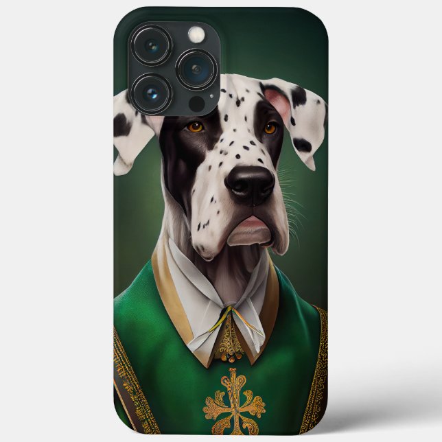 Great Dane Dog in St. Patrick's Day Dress  Case-Mate iPhone Case (Back)