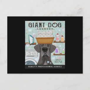 Great Dane Dog Laundry Company Announcement Postcard