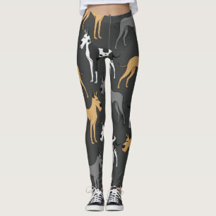 Great Dane Dog Leggings printed.