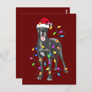 Great Dane Dog Light Decor Christmas Dog Lovers Postcard