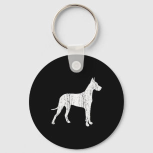 Great Dane Dog Owner Gift Vintage Animal Keychain