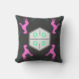 Great Dane Dog Pattern Throw Pillow