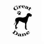 great dane dog pawprint silhouette sculpture standing photo sculpture<br><div class="desc">beautiful great dane dog with pawprint silhouette sculpture</div>