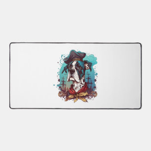 Great Dane Dog Pirate Desk Mat