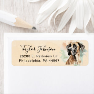 Great Dane Dog Return Address Label