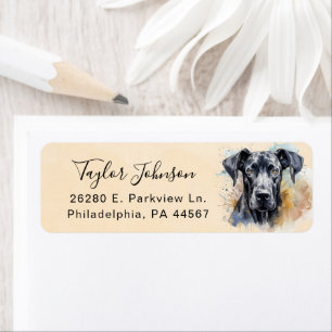 Great Dane Dog Return Address Label
