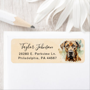 Great Dane Dog Return Address Label