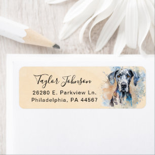 Great Dane Dog Return Address Label