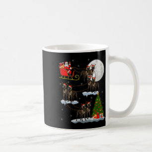 Great Dane Dog Santa Sleigh Flying Funny Magical C Coffee Mug