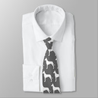 Great Dane Dog Silhouettes Gray and White