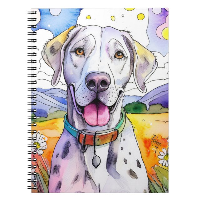 Great Dane Dog Spiral Notebook (Front)