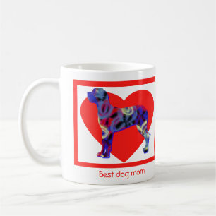 Great Dane Dog Valentines Day Red Heart Coffee Mug