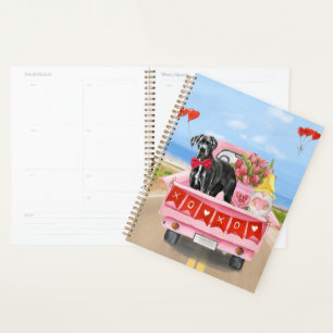 Great Dane Dog Valentine's Day Truck Planner