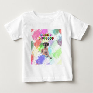 Great Dane Dog Wishing Happy New Year Baby T-Shirt